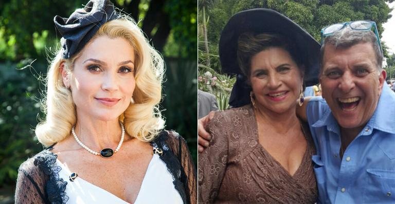 Flávia Alessandra grava cena de 'Êta Mundo Bom' com sua mãe, Rachel Costa - Reprodução / Instagram