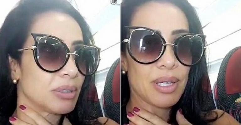 Scheila Carvalho: susto em avião - Reprodução Snapchat