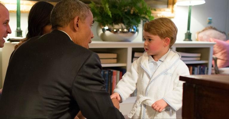 Barack Obama e príncipe George - Getty Images