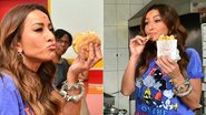 Sabrina Sato deixa a dieta de lado e come guloseimas em gravação de programa - Antonio Chahestian/Rede Record