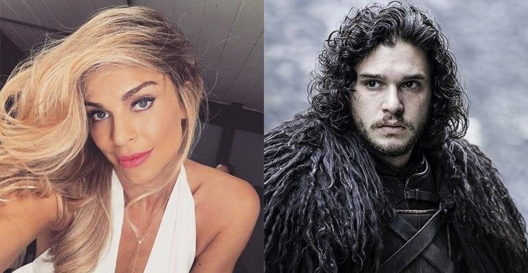 Grazi Massafera e Kit Harrington - Reprodução Instagram / HBO