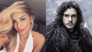 Grazi Massafera e Kit Harrington - Reprodução Instagram / HBO