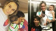 Fernanda Gentil com Gabriel e Lucas - Instagram/Reprodução