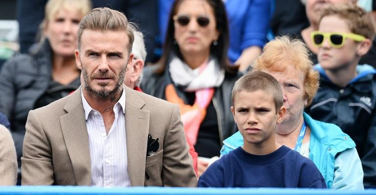 David Beckham e o filho Romeo - Getty Images