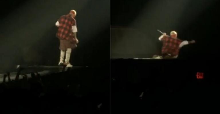 Justin Bieber cai em buraco no palco durante show no Canadá - Instagram/Reprodução