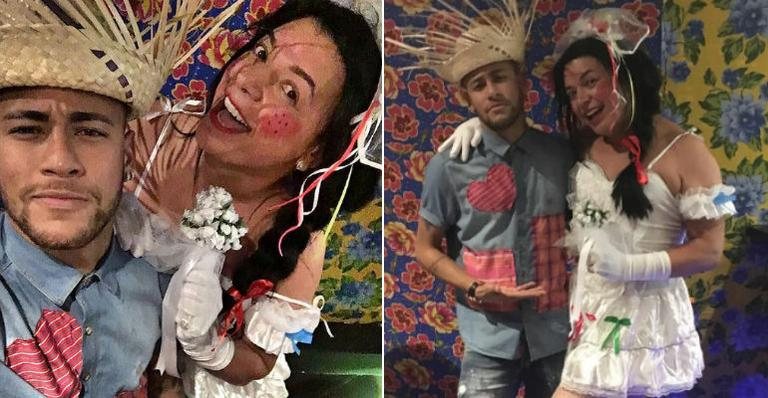 David Brazil se casa com o jogador Neymar em Festa Junina Vip - Reprodução/Instagram