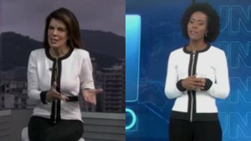 Maju e Mariana Gross repetem o look na TV - Reprodução