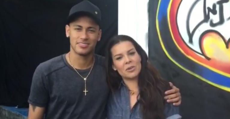 Fernanda Souza grava com 'cunhadinho' Neymar Jr. - Reprodução