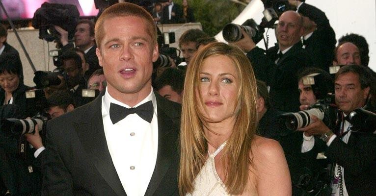 Jennifer Aniston era fã e Brad Pitt e escrevia sobre ele em seu diário. Anos depois, eles se conheceram e se apaixonaram. Eles foram casados entre 2000 até 2005 - Getty Images