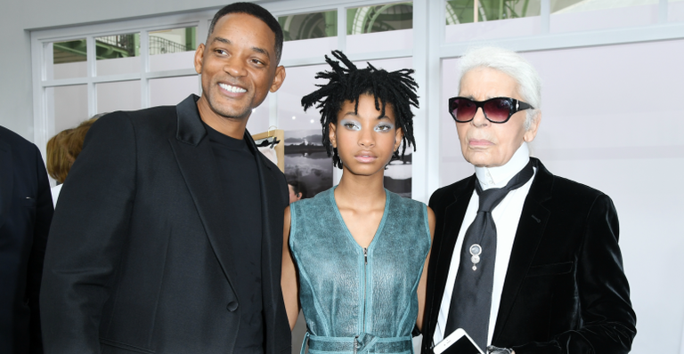 Will Smith, Willow Smith e Karl Lagerfeld - Getty Images