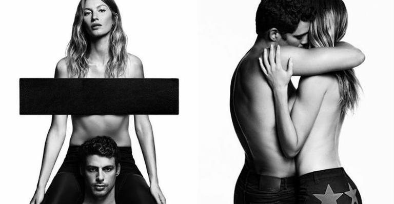 Gisele Bündchen e Cauã Reymond posam sem camisa para nova campanha da Givenchy - Reprodução/Instagram