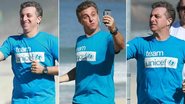 Luciano Huck faz caras e bocas durante corrida na praia do Pepino - Dilson Silva/Agnews