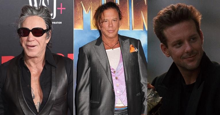 Mickey Rourke em 2016, em 2010 e em 1986 - Getty Images/Divulgação