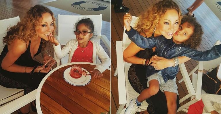 Mariah Carey com os filhos, Monroe e Moroccan - Reprodução / Instagram