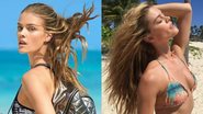 Nina Agdal, apontada como novo affaire de DiCaprio, posa para campanha de marca brasileira - Divulgação