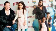 Mariana Belém com a filha Laura. Virna com os filhos Pedro e Maria - RAFAEL CUSATO/BRAZIL NEWS