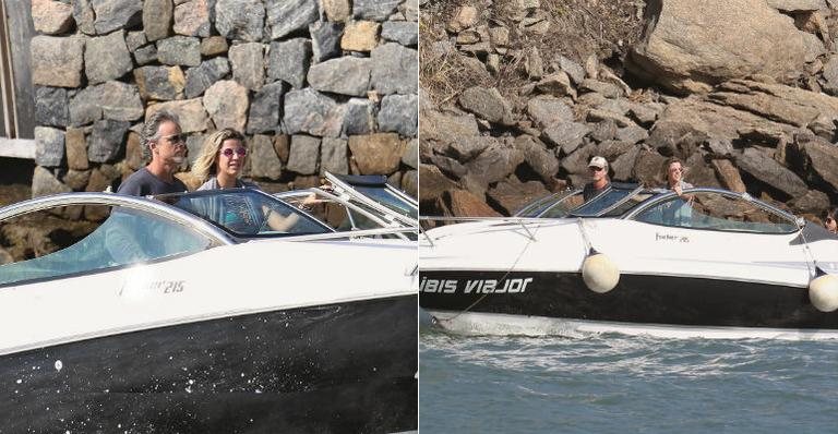 Com duas amigas a bordo, Marcello conduz a lancha pelo mar da Barra. Na próxima trama das 6, ele volta a fazer par com Letícia Spiller - AGNEWS