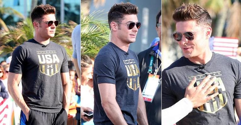 Zac Efron grava programa sobre Olimpíadas no Rio - Delson SilvaAgNews