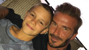 David Beckham parabeniza o filho, Romeo - Reprodução/Instagram