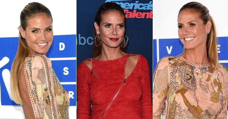 Aprenda a fazer o penteado meio preso de Heidi Klum - Getty Images