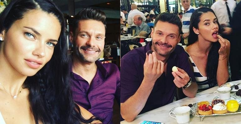 Adriana Lima e o apresentador Ryan Seacrest - Reprodução/ Instagram