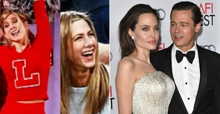 Jennifer Aniston ganha memes após fim de Brangelina - Twitter/Reprodução e GettyImages