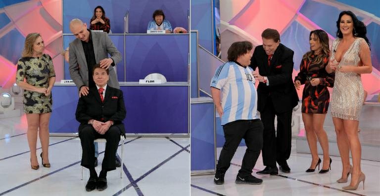 Silvio Santos é hipnotizado em programa de TV e se apaixona por Cabrito Tevez - Lourival Ribeiro/SBT