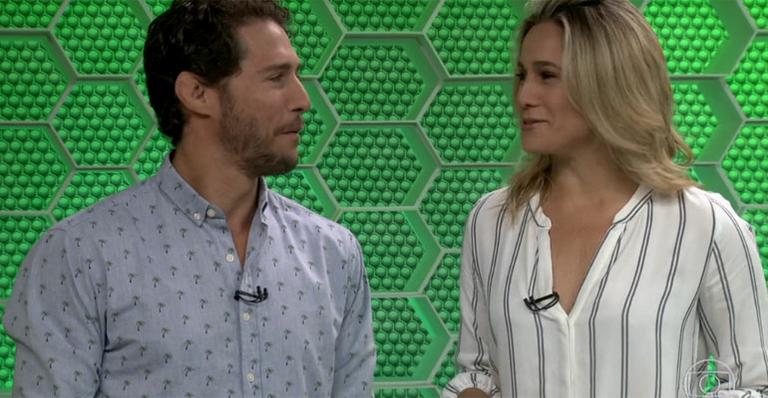 Flávio Canto brinca com Fernanda Gentil na TV - Reprodução