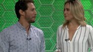 Flávio Canto brinca com Fernanda Gentil na TV - Reprodução