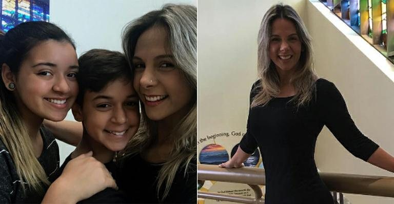 Carla Perez com os filhos na igreja - Instagram/Reprodução