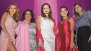 Sabrina, Marcelle, pres. da Laço Rosa, Alexandra Richter, Isis e Daniela Oscar, dir. de mkt da ONG - Fabrizia Granatieri