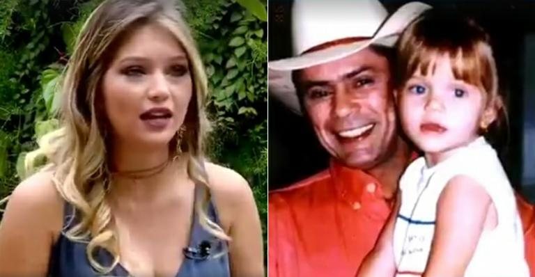 Lyandra Costa em 2016 e com o pai na década de 1990 - TV Record/Divulgação