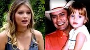 Lyandra Costa em 2016 e com o pai na década de 1990 - TV Record/Divulgação