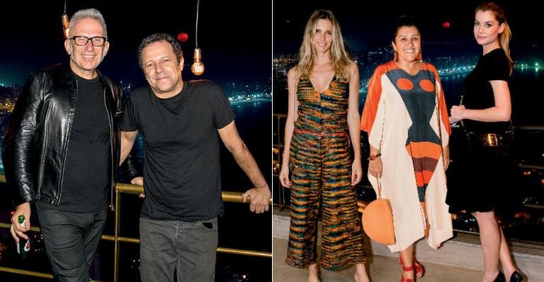 Jean Paul Gaultier e Vik Muniz; Fernanda Lima, Regina Casé e Alinne Moraes - BRUNO RYFER