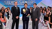 Silvio Santos com Luis Fischman e André Frascá - Lourival Ribeiro / SBT