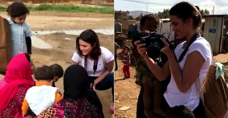 Bruna Marquezine visita crianças refugiadas no Líbano - Snapchat/Reprodução