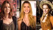 Nathalia Dill com os 2 visuais de Rock Story e em Liberdade, Liberdade - Divulgação/TV Globo