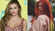 Bella Thorne radicaliza e pinta o cabelo de vermelho, amarelo e verde - Getty Images/ Reprodução Instagram