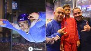 O chef Henrique Fogaça, João e Fabio Diniz, CEO da iFLY - Divulgação