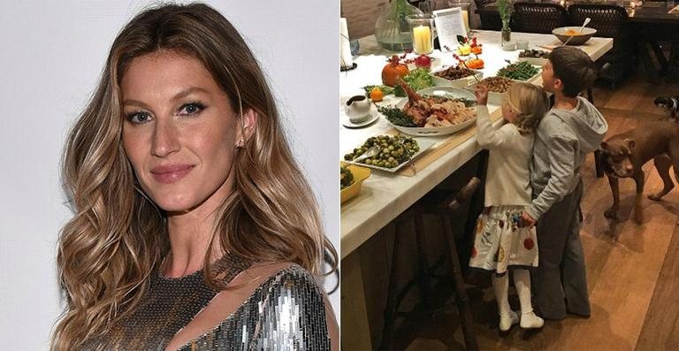 Gisele Bündchen e os filhos, Vivian e Benjamin - Reprodução / Instagram