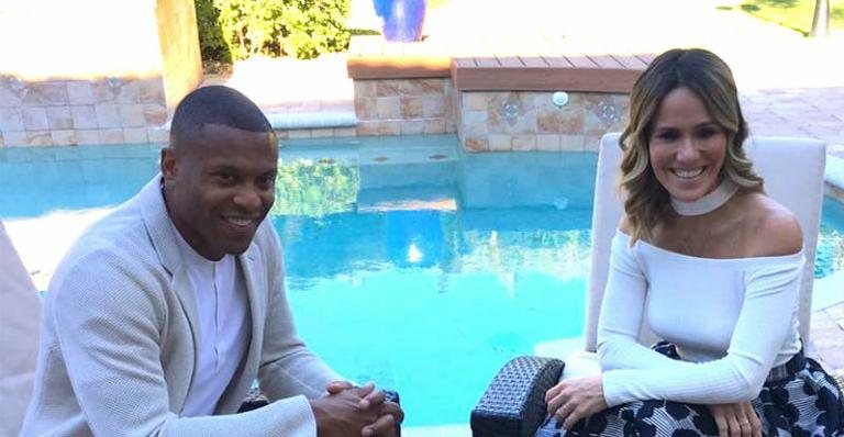 Fernanda Pontes entrevista o jogador Júlio Baptista - Globo/Divulgação