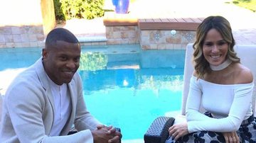 Fernanda Pontes entrevista o jogador Júlio Baptista - Globo/Divulgação