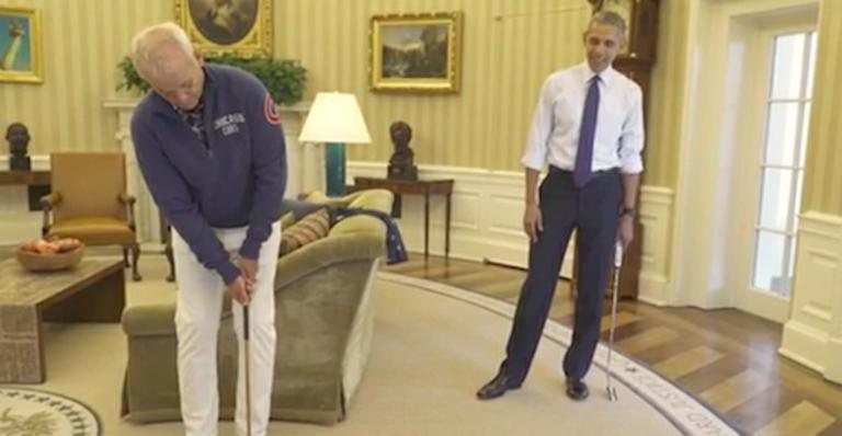 Obama joga golfe com Bill Murray - Reprodução