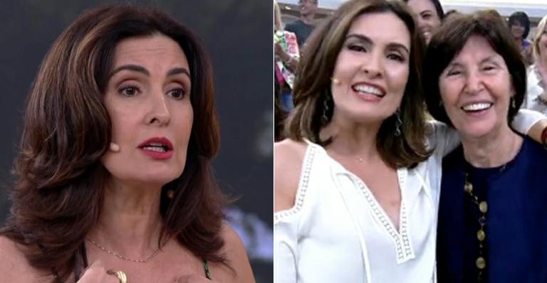 Fátima Bernardes e a mãe, Dona Eunice - TV Globo/Reprodução