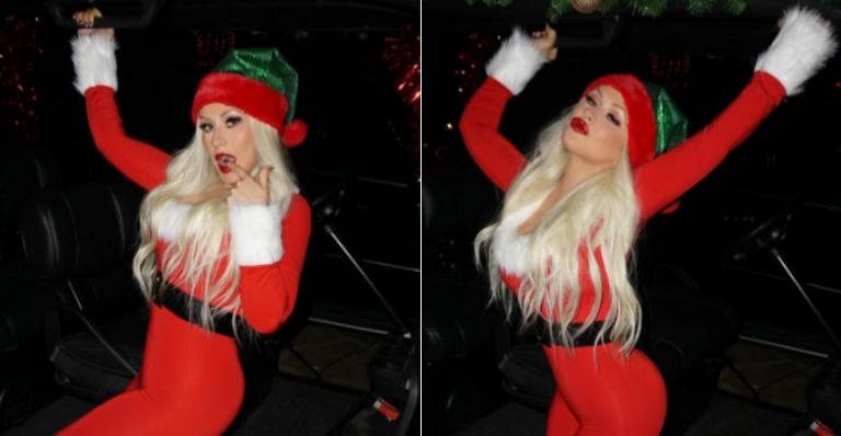 Christina Aguilera se fantasia e mamãe noel - Reprodução/Instagram