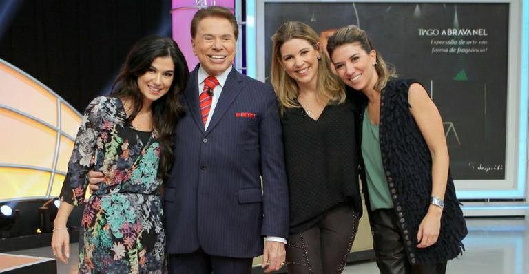 Renata Abravanel, Silvio Santos, Daniela Beyruti e Rebeca Abravanel - Lourival Ribeiro/SBT