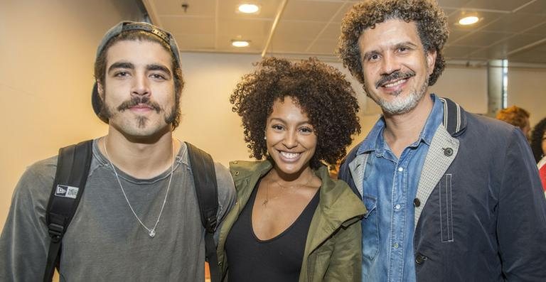 Caio Castro, Sheron Menezzes e o diretor André Câmara - Globo / Mauricio Fidalgo