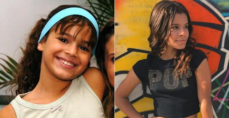 Bruna Marquezine em 2005 e atriz da 'Dancinha': semelhança - TV Globo