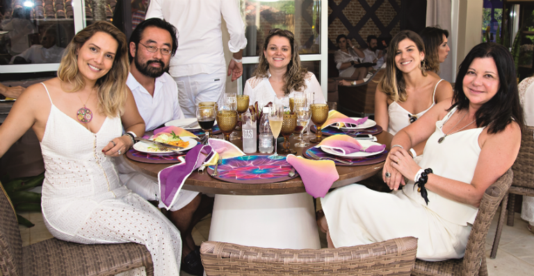 Clariça Lima e marido, Ruy Tone, Ariete Marques, Livia Monteiro e a mãe, Denise - César Alves