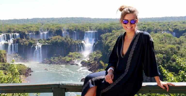 Joana se encantou com as Cataratas do Iguaçu - MARCOS SALLES